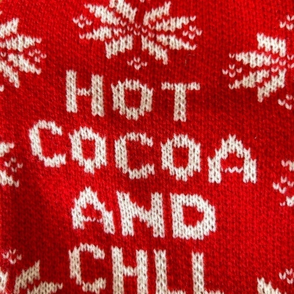 MERRY & Bright Holiday Hot Cocoa Ugly Dog Sweater Size small - Picture 7 of 8